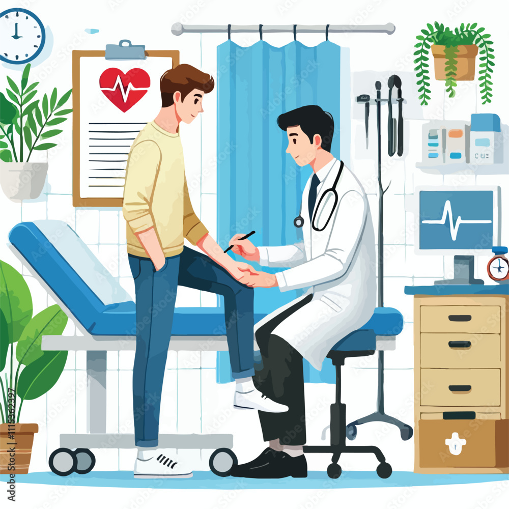 Fototapeta premium doctor giving treatmant to patient vector
