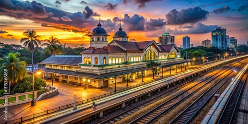 Jakarta Palmerah Station 2024 - Atmospheric Evening photo