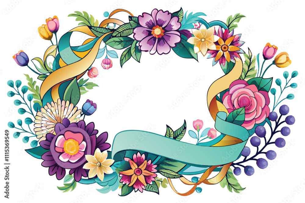 Obraz premium Create a Frame with Flower Embellishments