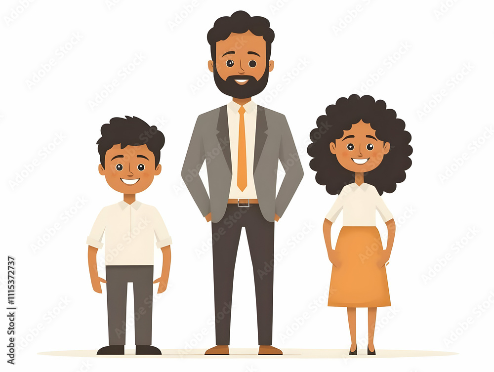 Flat Family Exploring Virtual Museum Tour with Bokeh Digital Art Background Flat Family Exploring Virtual Museum Tour with Bokeh Digital Art Background