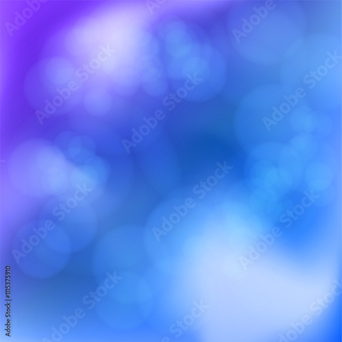 Bokeh on a blue gradient background. The layout of a creative banner, poster, poster, cover, interior and design design. Corporate identity template