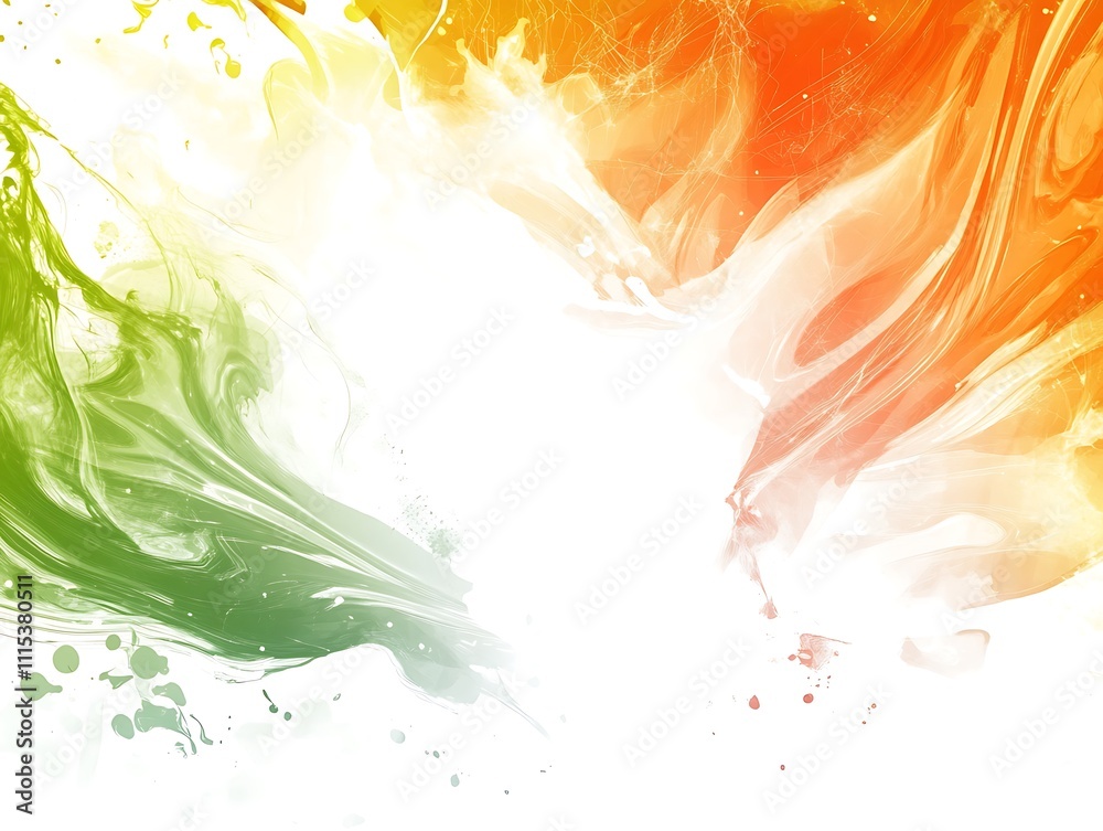 Obraz premium Vector illustration of an indian flag abstract background