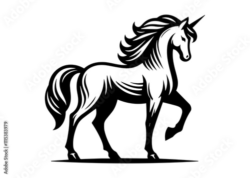 Unicorn Horse Silhouette Vector Illustration