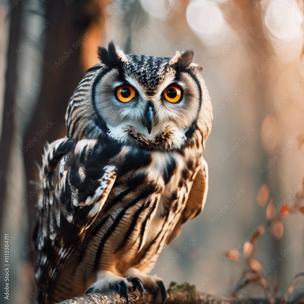 Fototapeta premium Owl Photograph Closeup