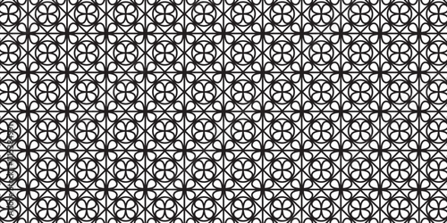 Black and white ornamental design seamless abstract pattern, seamless pattern with circle.