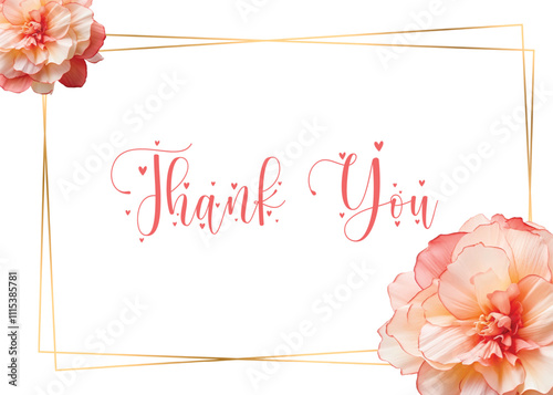 Thank you card template design