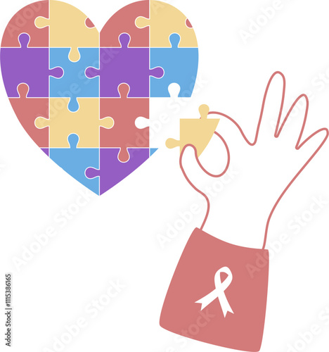 Autism awareness day vector illustration