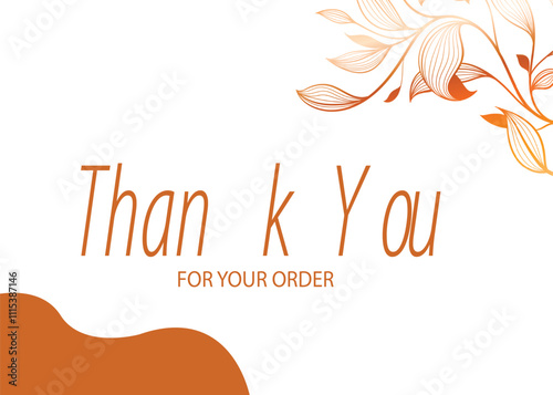 Thank you card template design