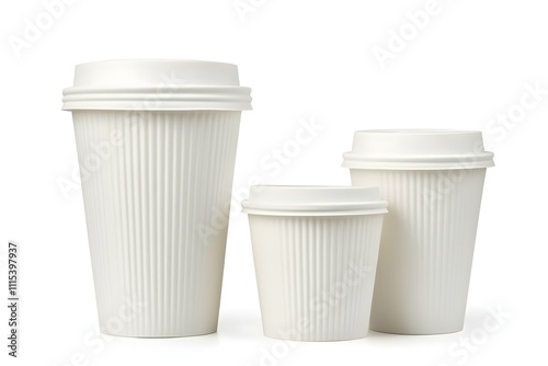 Wallpaper Mural Blank White Takeaway Coffee Cups Mockup Template Design Torontodigital.ca