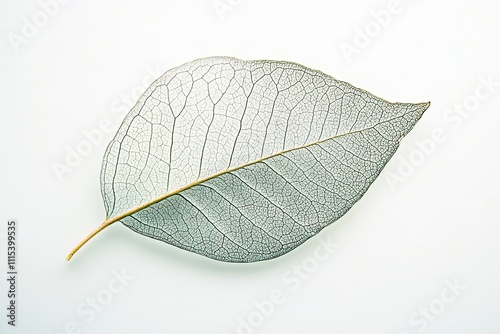 Eucalyptus leaf alone white background high-definition one by one