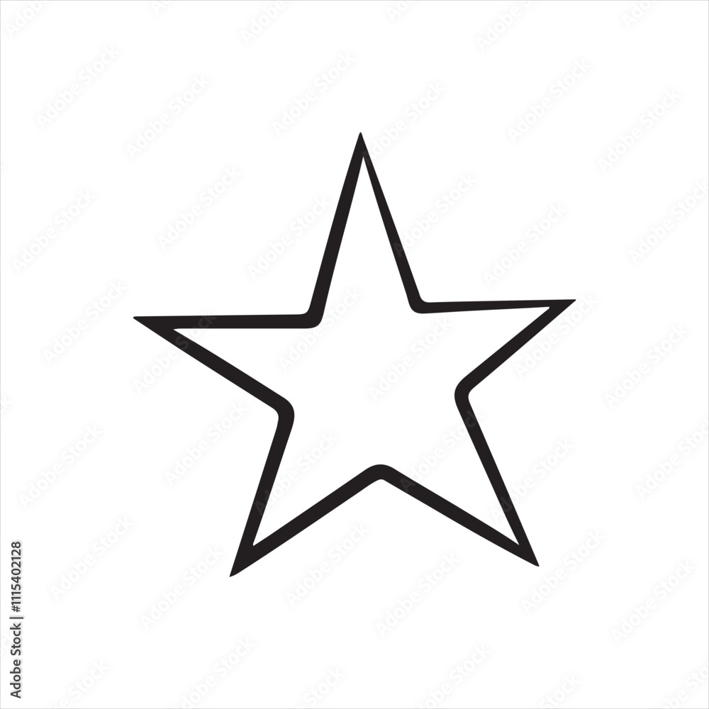 Fototapeta premium Star silhouette vector icon design whit a white background.