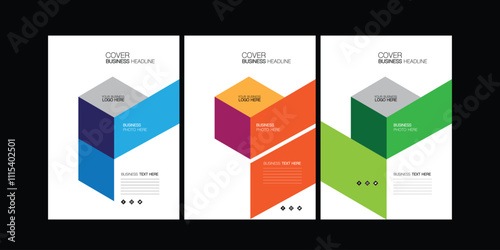 Geometric Colors Business Cover Designs