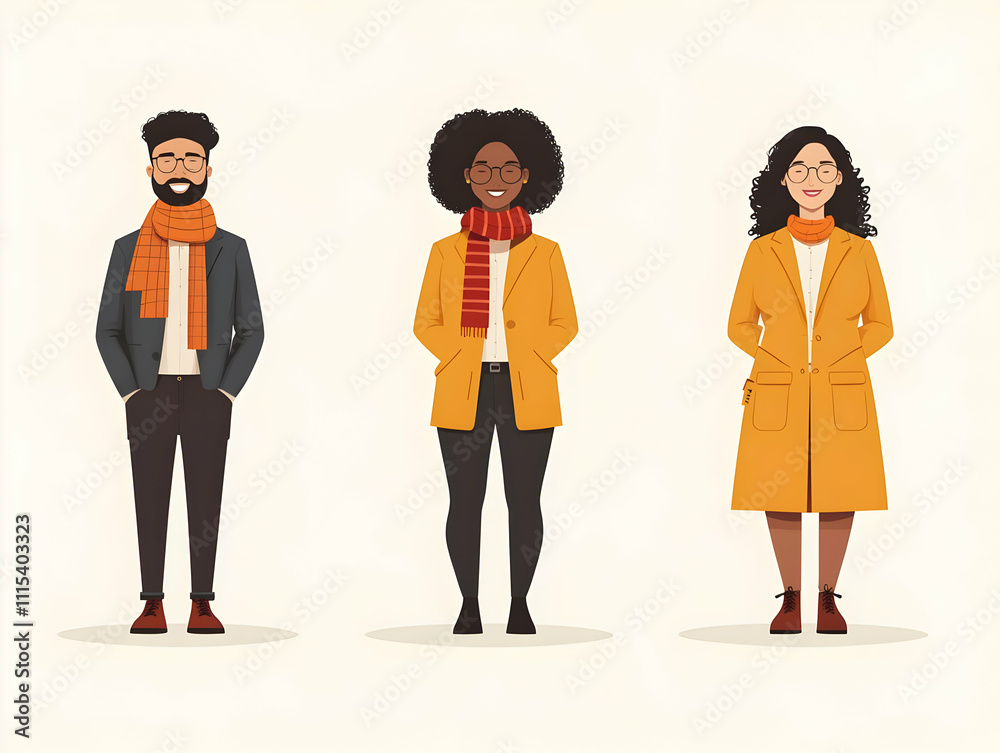 Obraz premium Multicultural Team Project Planning Modern Office Flat Vector Illustration