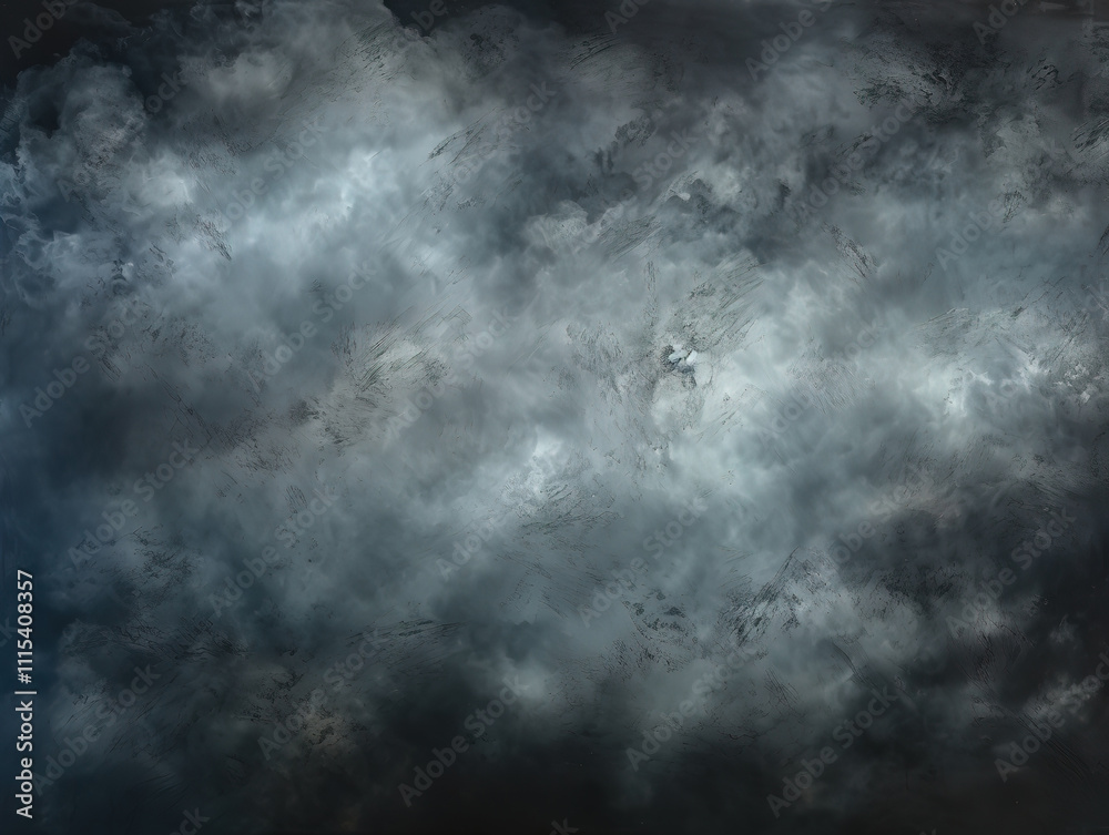 Fototapeta premium Amazing black gloomy sky grunge texture dark blue gray clouds background