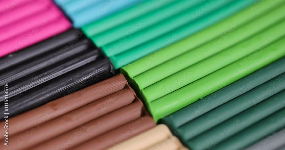 children's plasticine of different colors for modeling and modeling, a simple multi-colored plasticine that is used in children's creativity