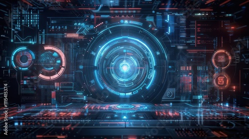 Embracing the Digital Age. Futuristic social media profile concept