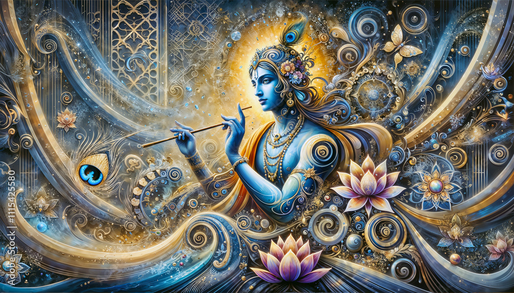 Obraz premium beautiful Art of Lord Krishna