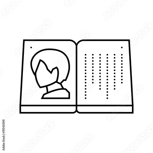light novel otaku line icon vector. light novel otaku sign. isolated contour symbol black illustration