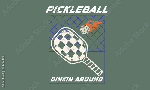 Pickleball diking around slogan sports club vector t-shirt design for apparel graphic print artwork