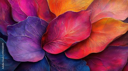 Close-up of delicate lotos petals unfurling, showcasing vibrant colors and textures.