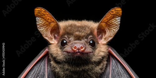 Kitti s hog nosed bat, known as the smallest species of bat, represents a fascinating aspect of nature as one of the world s tiniest mammals. This unique bat can often be found in limestone caves. photo