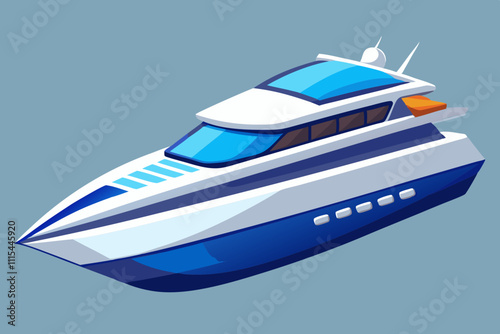 Ship yacht sport icon vector art illustration 