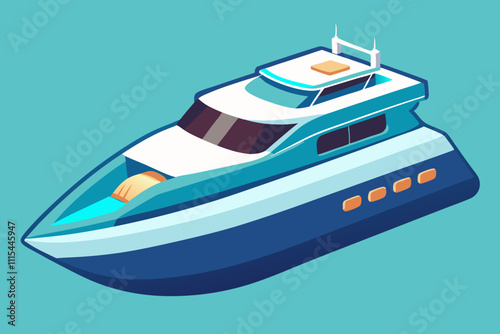 Ship yacht sport icon vector art illustration 