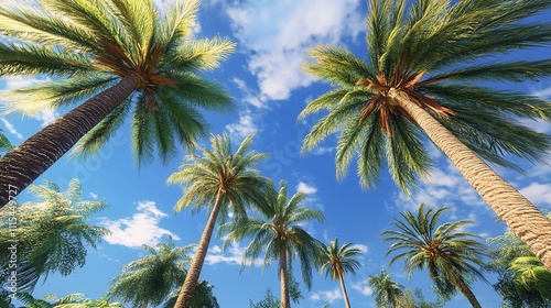 Wallpaper Mural palm branches on the background of the night sky Torontodigital.ca