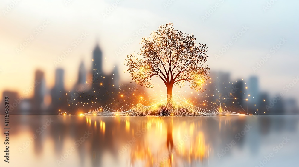 Fototapeta premium A low poly wire frame Wi Fi network design implemented in smart cities allows for efficient data transmission and connectivity among various devices and systems