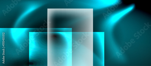 Dark neon colors with glass square shapes
