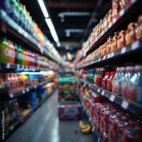 Wallpaper Mural Blur aisle image in the supermarket Torontodigital.ca