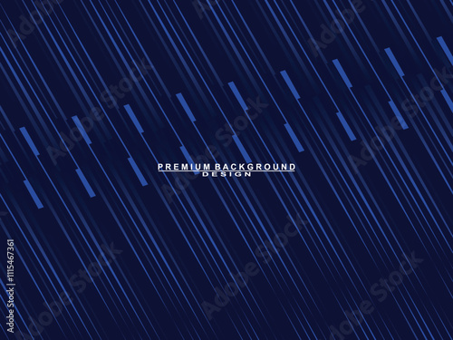 Premium background design with blue lines pattern. Vector horizontal template for digital luxury business banner, contemporary formal invitation, luxury voucher, prestigious gift certificate, etc.