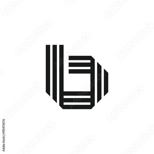 Initial Letter B Monogram, Logo Design Template Vector