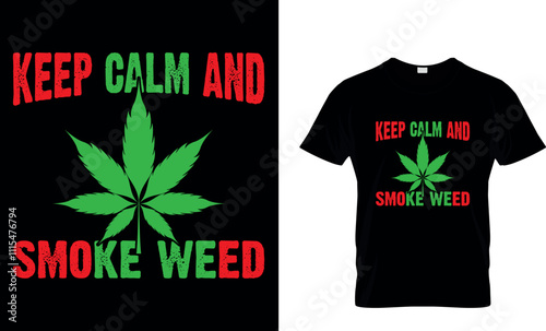 cannabis Typography T shirt Design with editable vector graphic. one joint a day keeps the bad mood away.