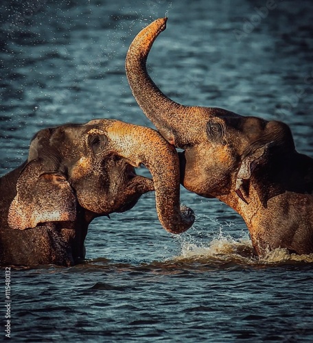 Foto elephant in the sea