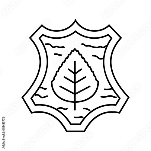 vegan leather sustainable fashion line icon vector. vegan leather sustainable fashion sign. isolated contour symbol black illustration