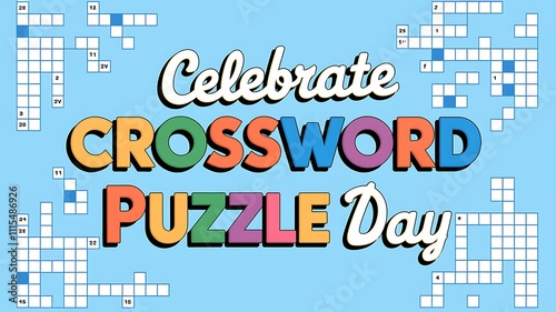 Celebrate Crossword Puzzle Day with Colorful Designs photo