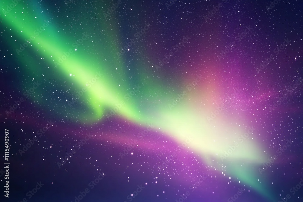 Mesmerizing Aurora Borealis Lights Up the Arctic Night Sky with Vibrant Green and Purple Hues Mesmerizing Aurora Borealis Lights Up the Arctic Night Sky with Vibrant Green and Purple Hues