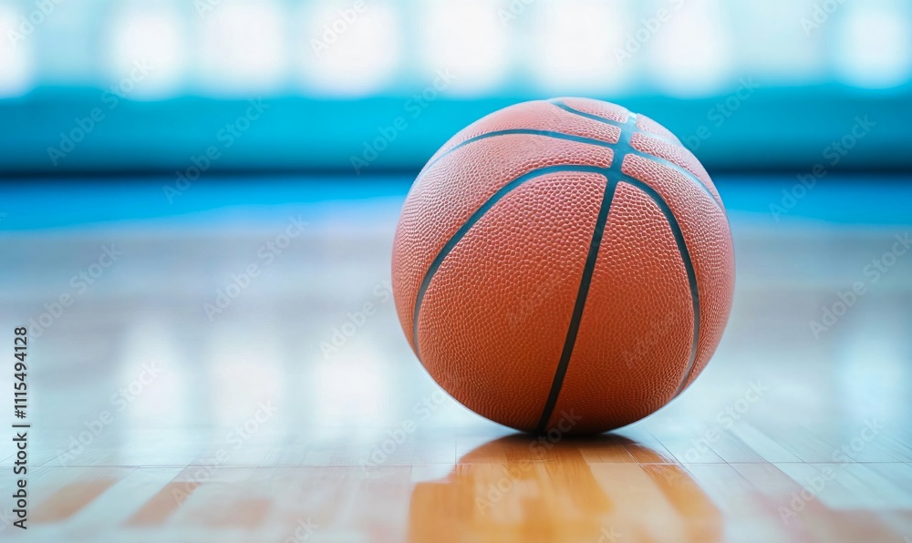 Basketball resting on a wooden court floor in an indoor sports arena, symbolizing athleticism, competition, and the spirit of the game in a professional or recreational setting. Basketball resting on a wooden court floor in an indoor sports arena, symbolizing athleticism, competition, and the spirit of the game in a professional or recreational setting.