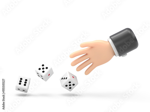 Man throws dice. Template for gambling. Throwing dice. Red dice on the table. Man avid person. Gambler concept. Playing in hand.Supports PNG files with transparent backgrounds.