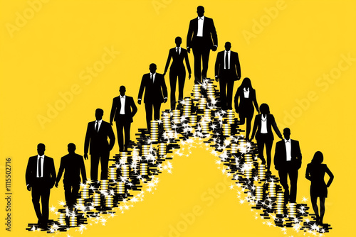 silhouette of a group of people