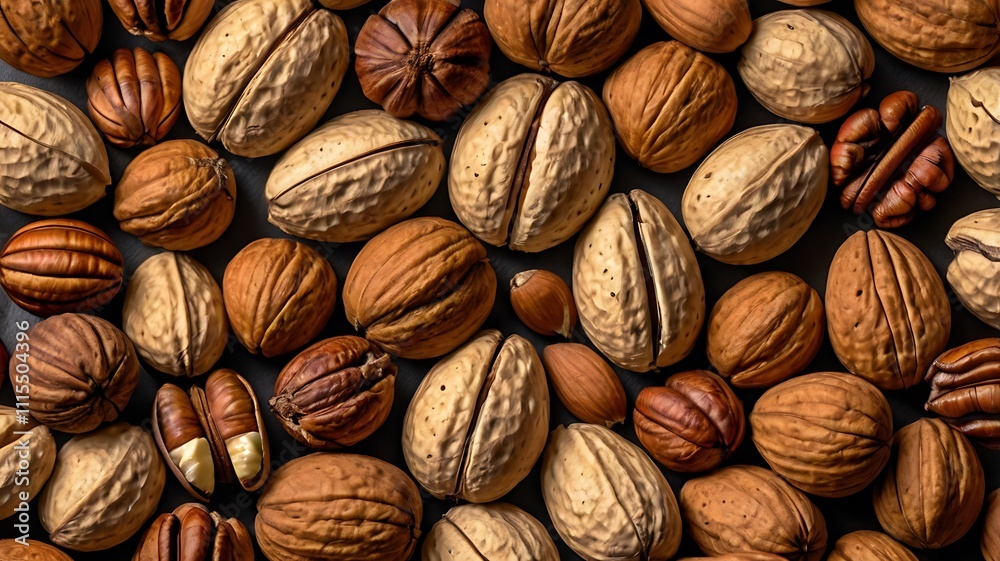 A collection of nuts, walnuts ,almonds, pecans on transparent background A collection of nuts, walnuts ,almonds, pecans on transparent background