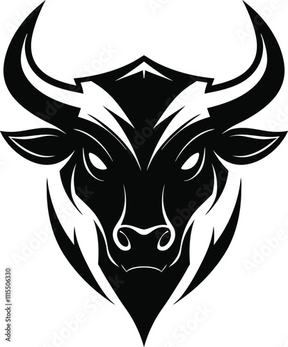 bull head logo vector