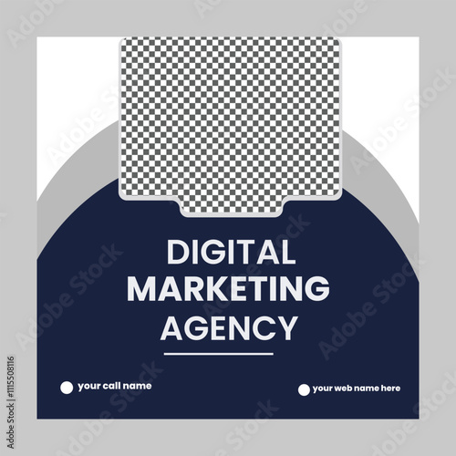 Digital marketing agency social media web banner design template

