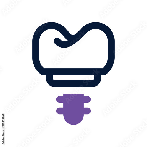 implant icon. vector dual tone icon for your website, mobile, presentation, and logo design.