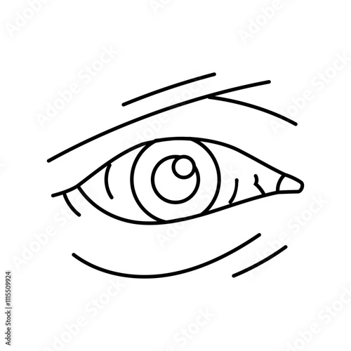 eye injuries household injury accident line icon vector. eye injuries household injury accident sign. isolated contour symbol black illustration
