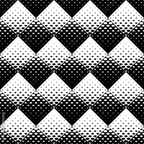 Repeating black and white ellipse pattern background - geometric seamless vector illustration from ellipses