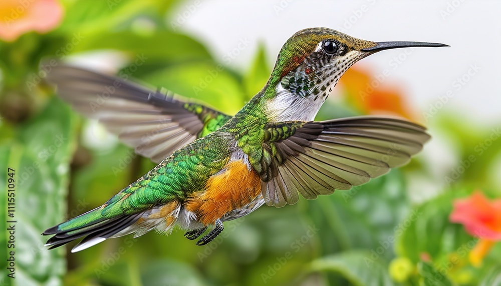 Fototapeta premium hummingbird on flower