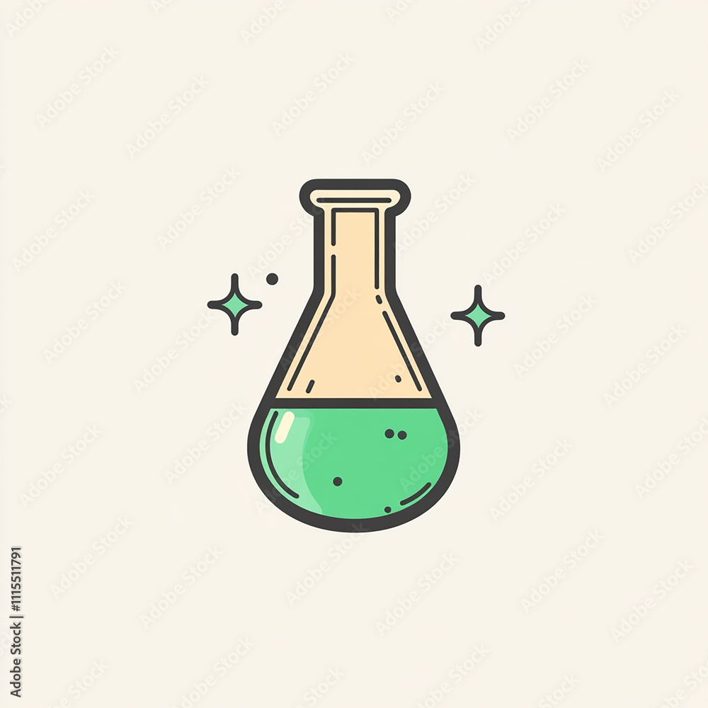 laboratory flask with green liquid laboratory flask with green liquid