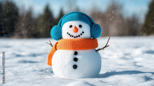 snowman on the snow